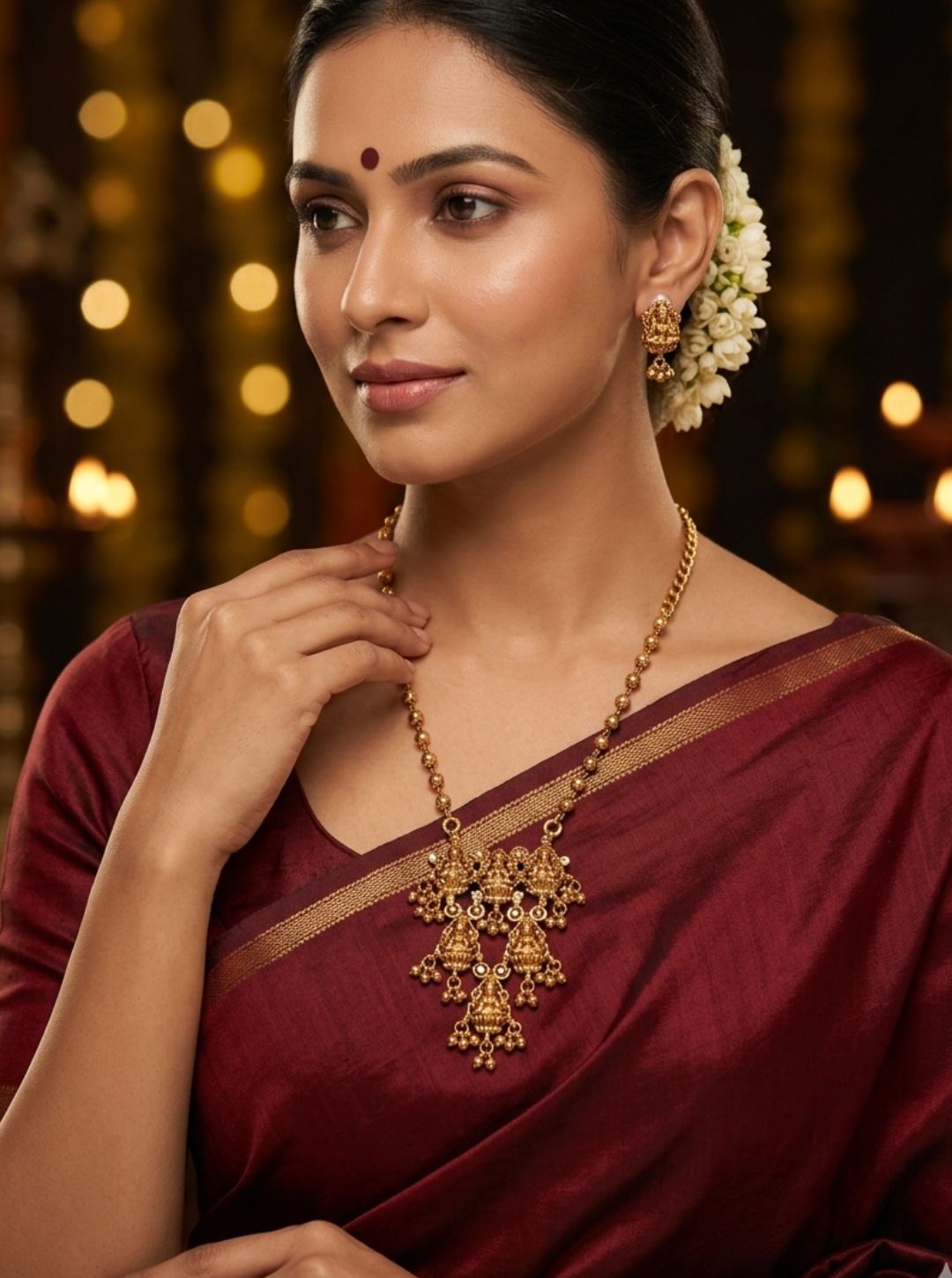Traditional gold jewellery set