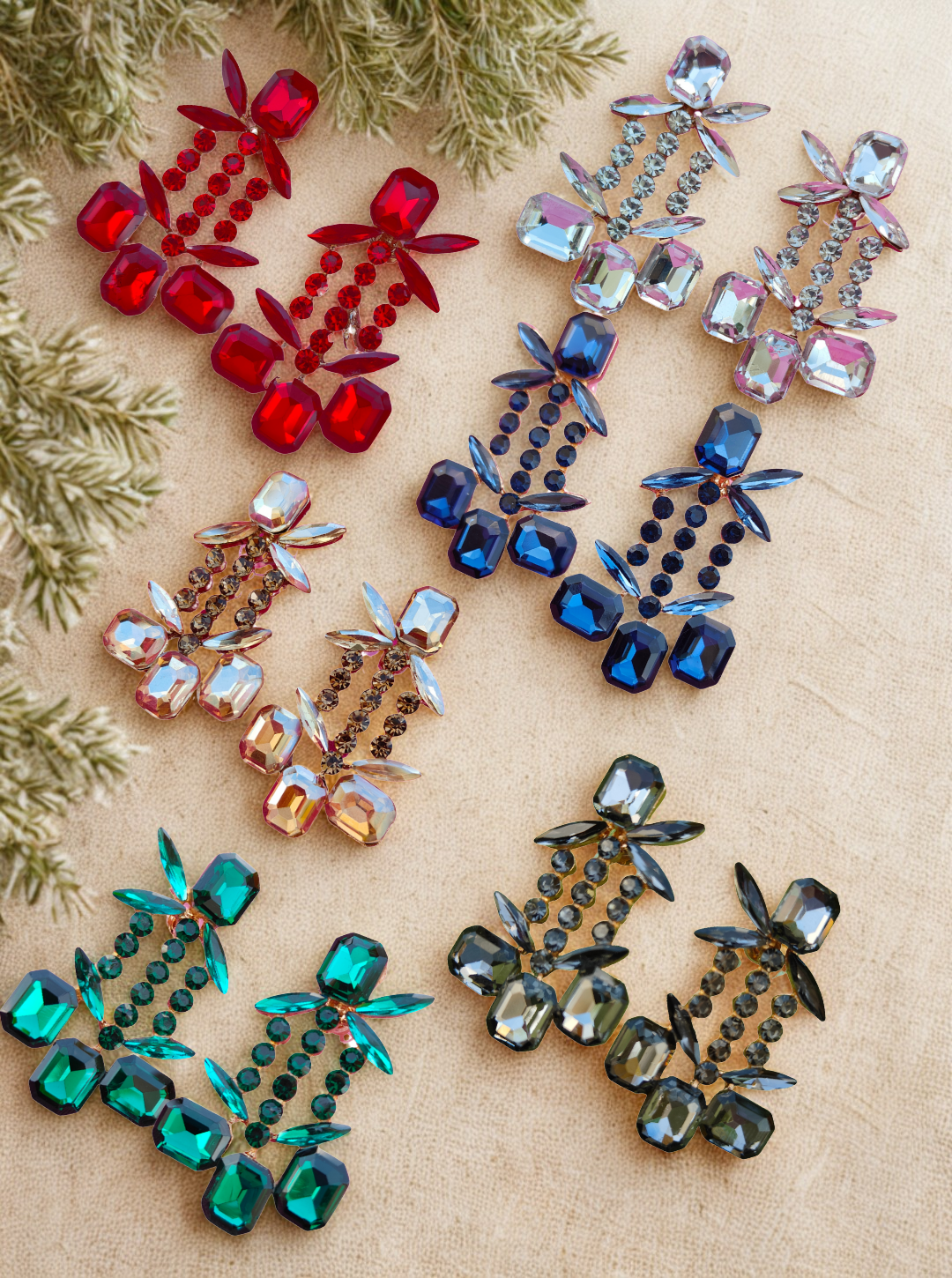 CRYSTAL GLASS EARRINGS