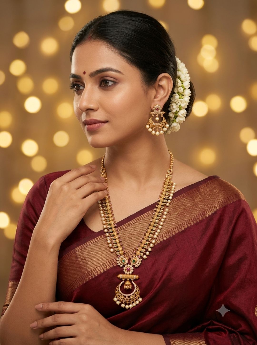 Pearl drop necklace for women