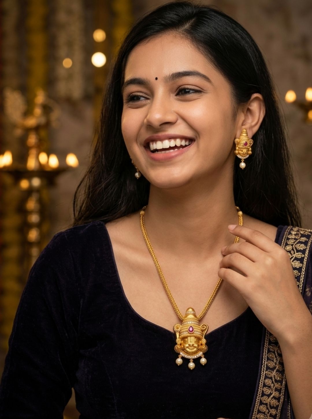 perumal pendant necklace
