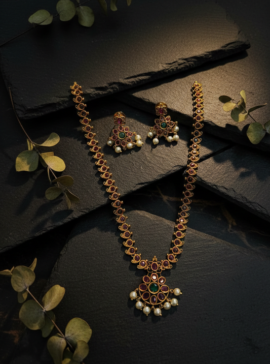 VAIDEHI TEMPLE PENDANT NECKLACE