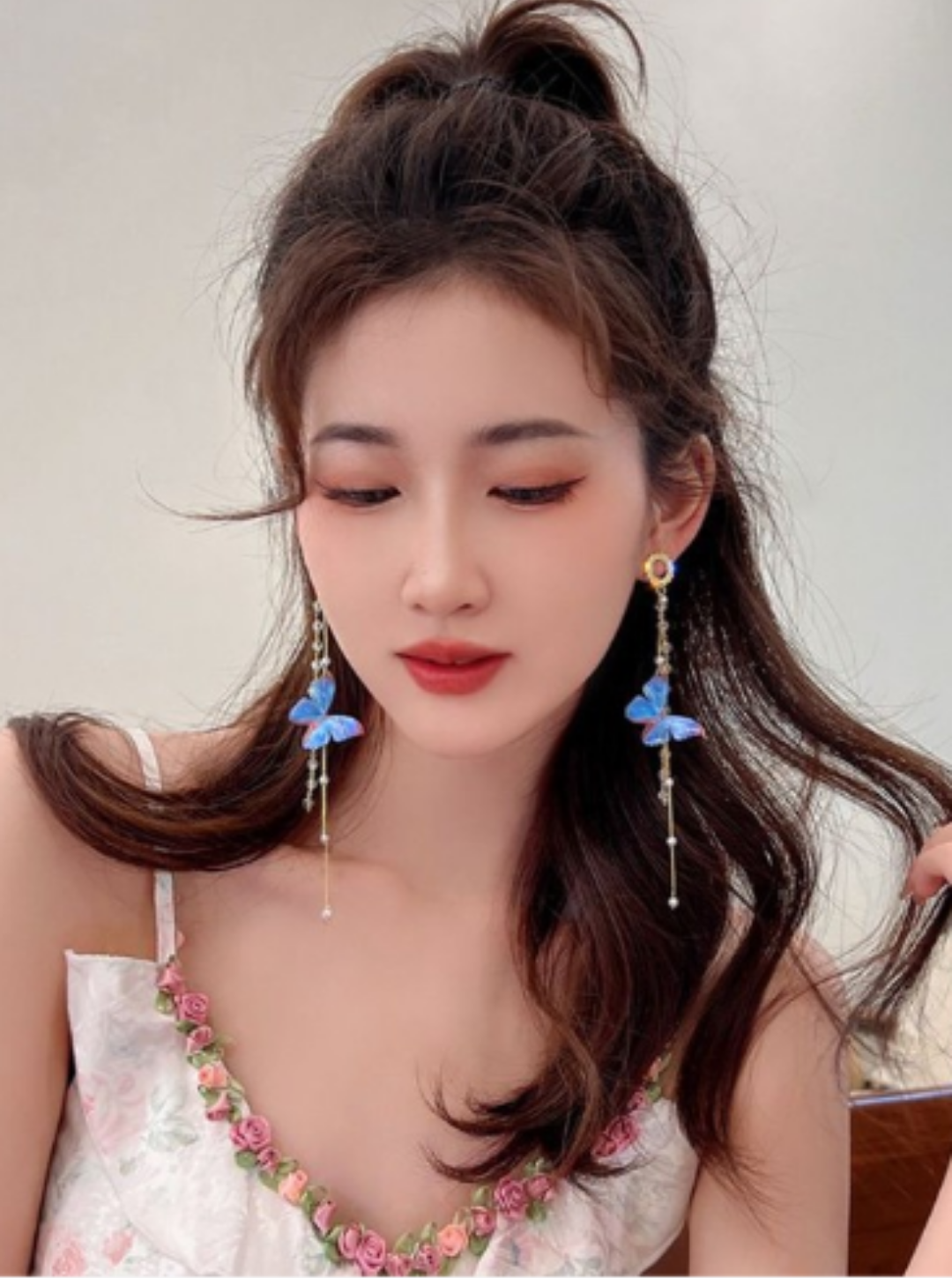 Elegant butterfly drop earrings for weddings and brunch – Ladybreeze