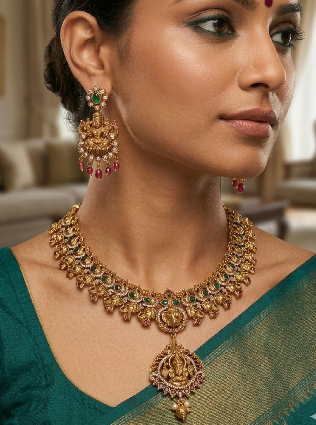 TEMPLE MOTIF NECKLACE