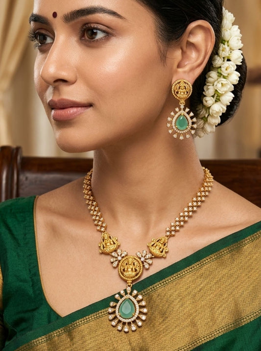 Temple stone necklace
