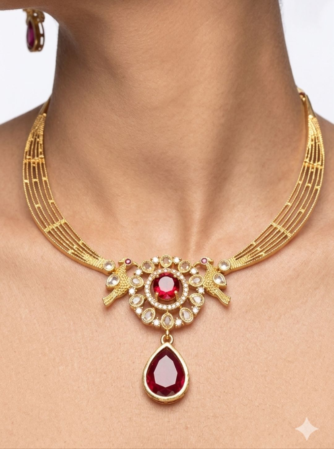 Ruby stone necklace