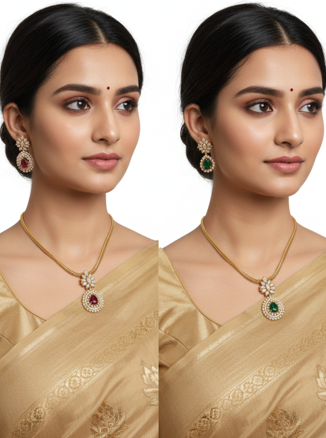 ROYAL BLOOM PENDANT NECKLACE SET