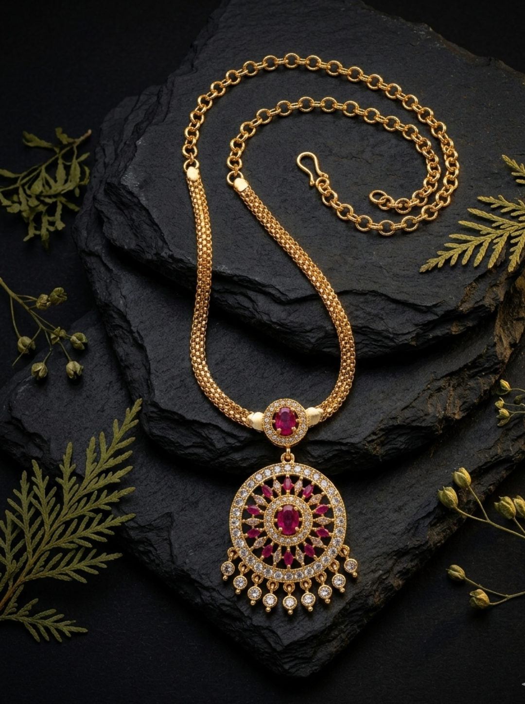 SAMYRA CHAIN PENDANT NECKLACE