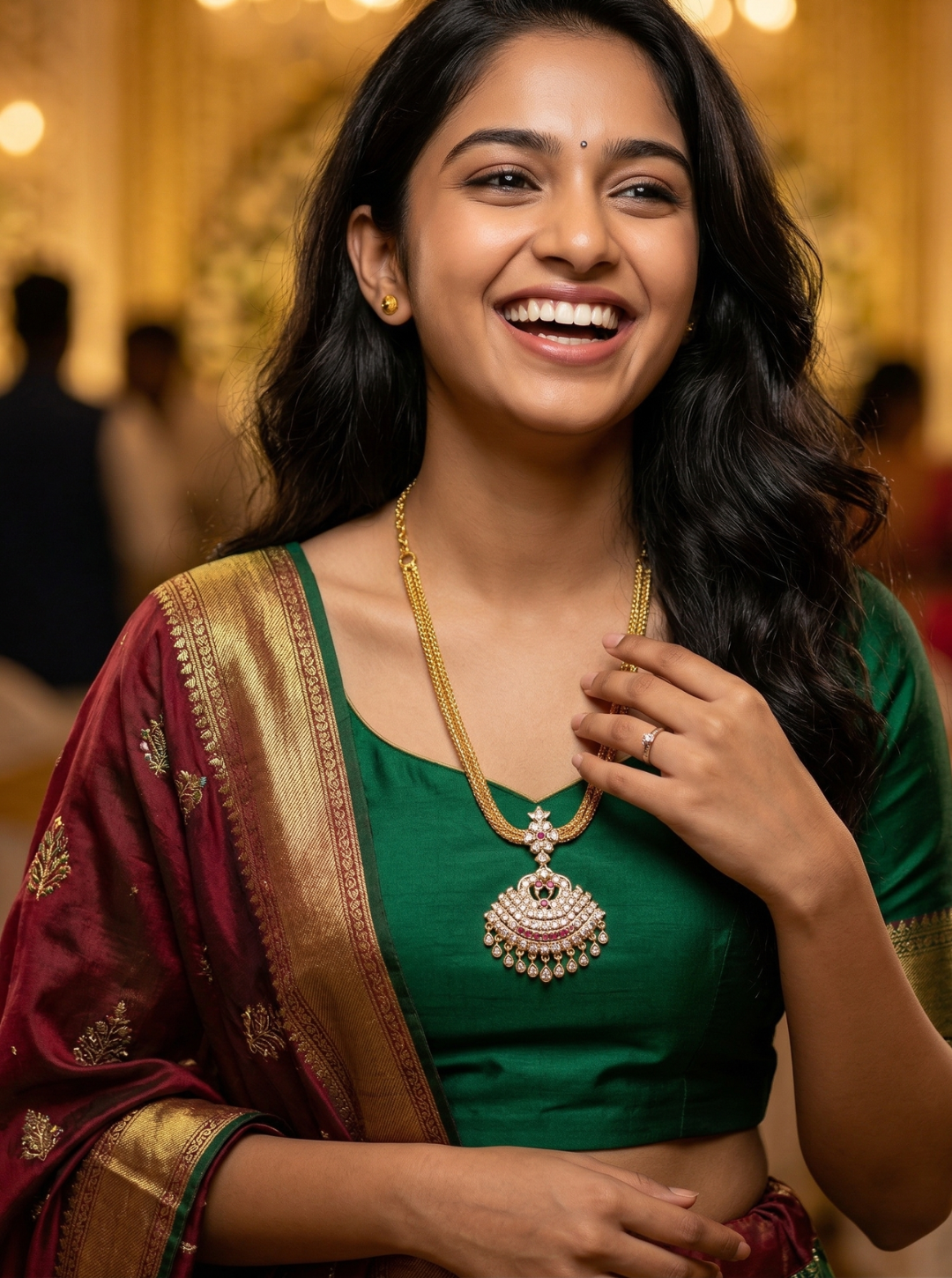 SWARNA MAYURI PANCHALOGA NECKLACE