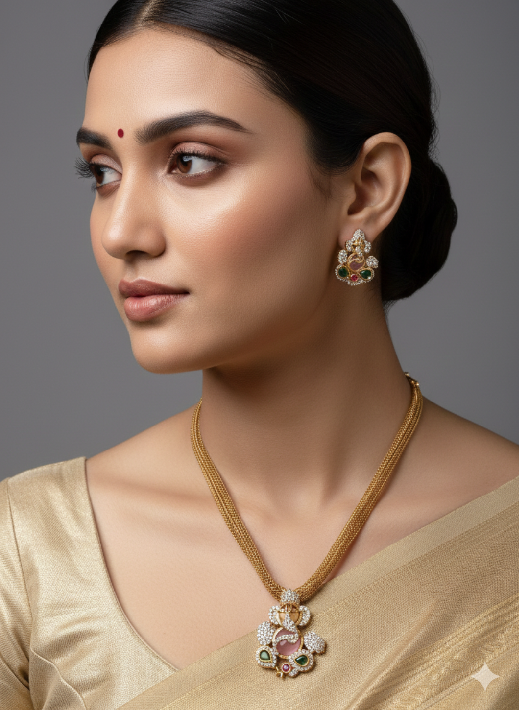 DIVINE GANESHA MULTI-STONE NECKLACE