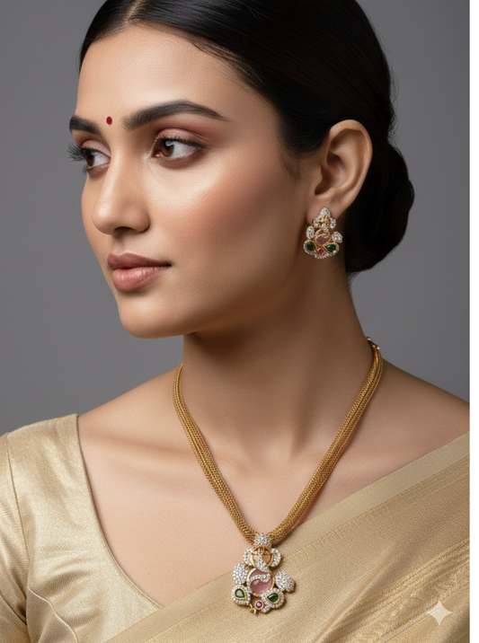 DIVINE GANESHA MULTI-STONE NECKLACE