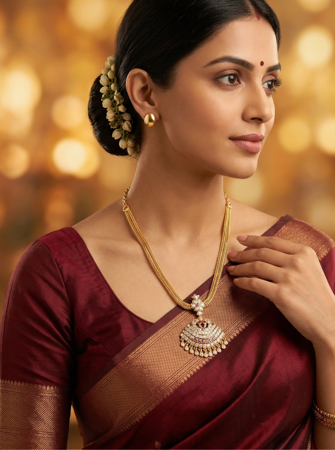 SWARNA MAYURI PANCHALOGA NECKLACE