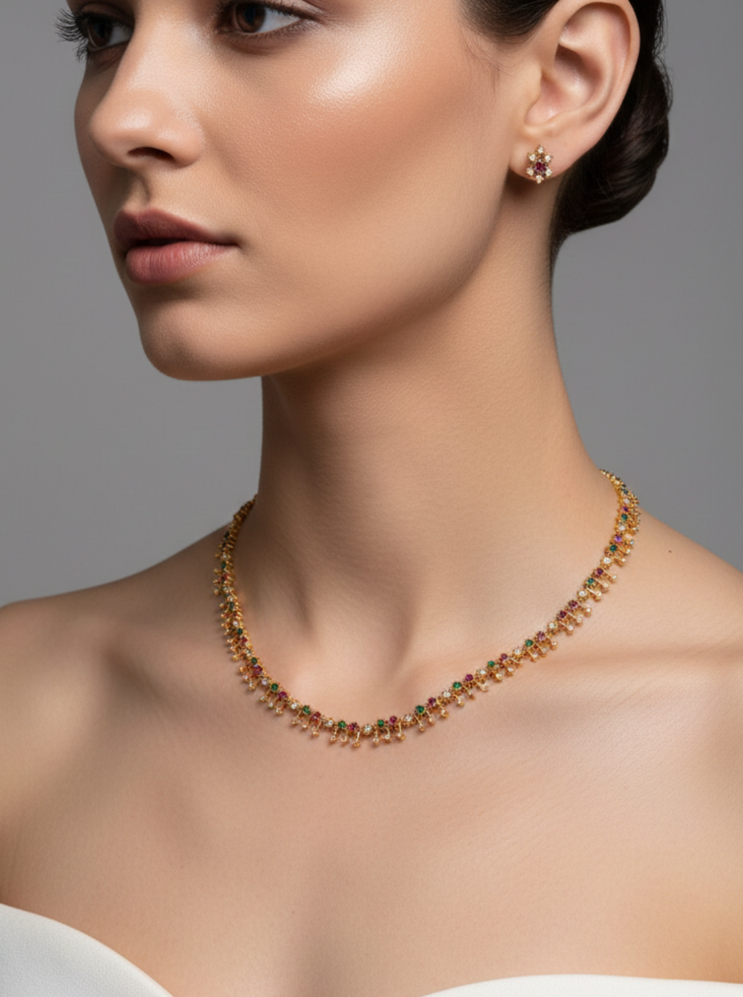 ROYAL MULTI-STONE NECKLACE SET