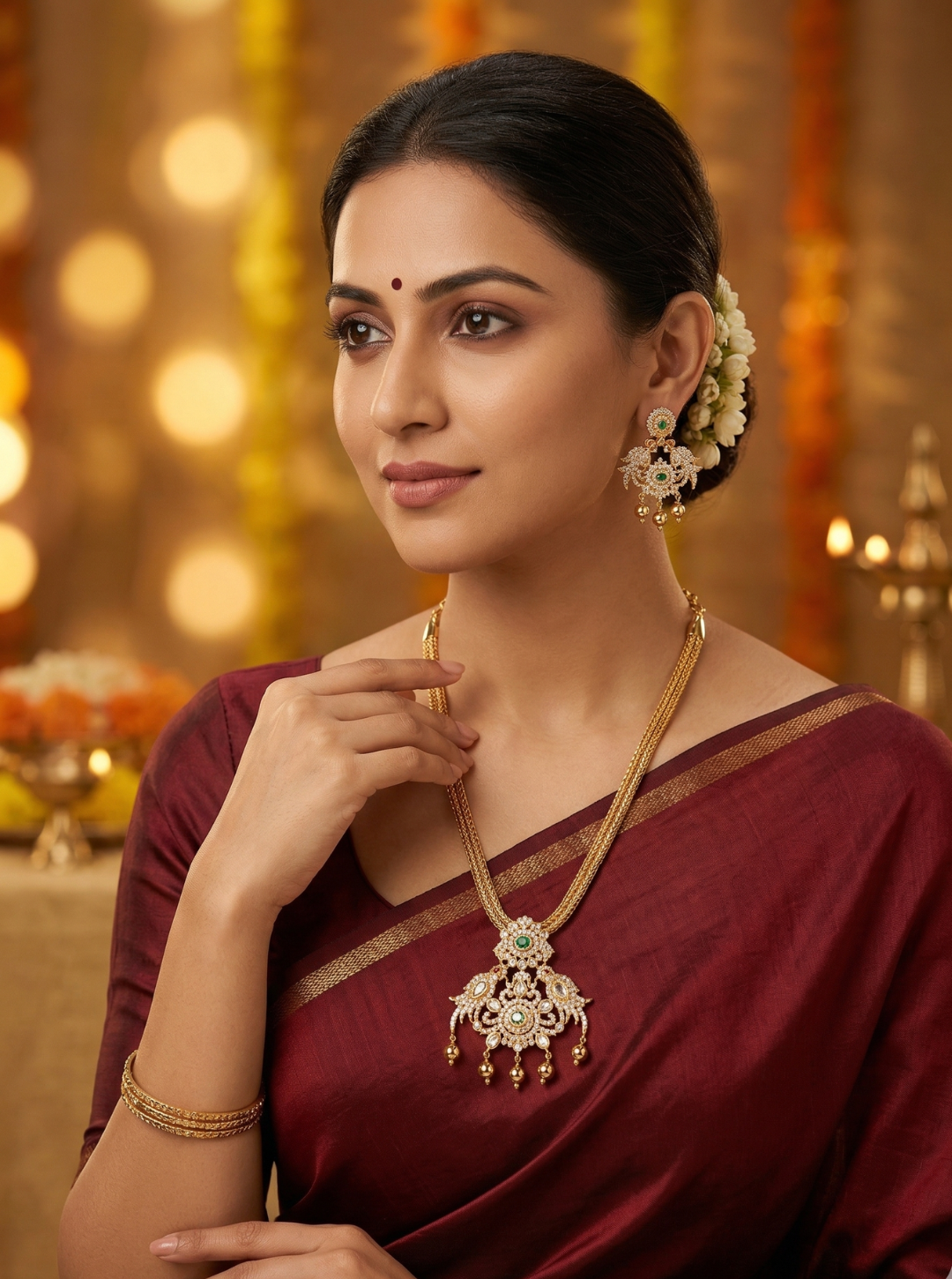 EMERADEVI CHAIN-PENDANT NECKLACE