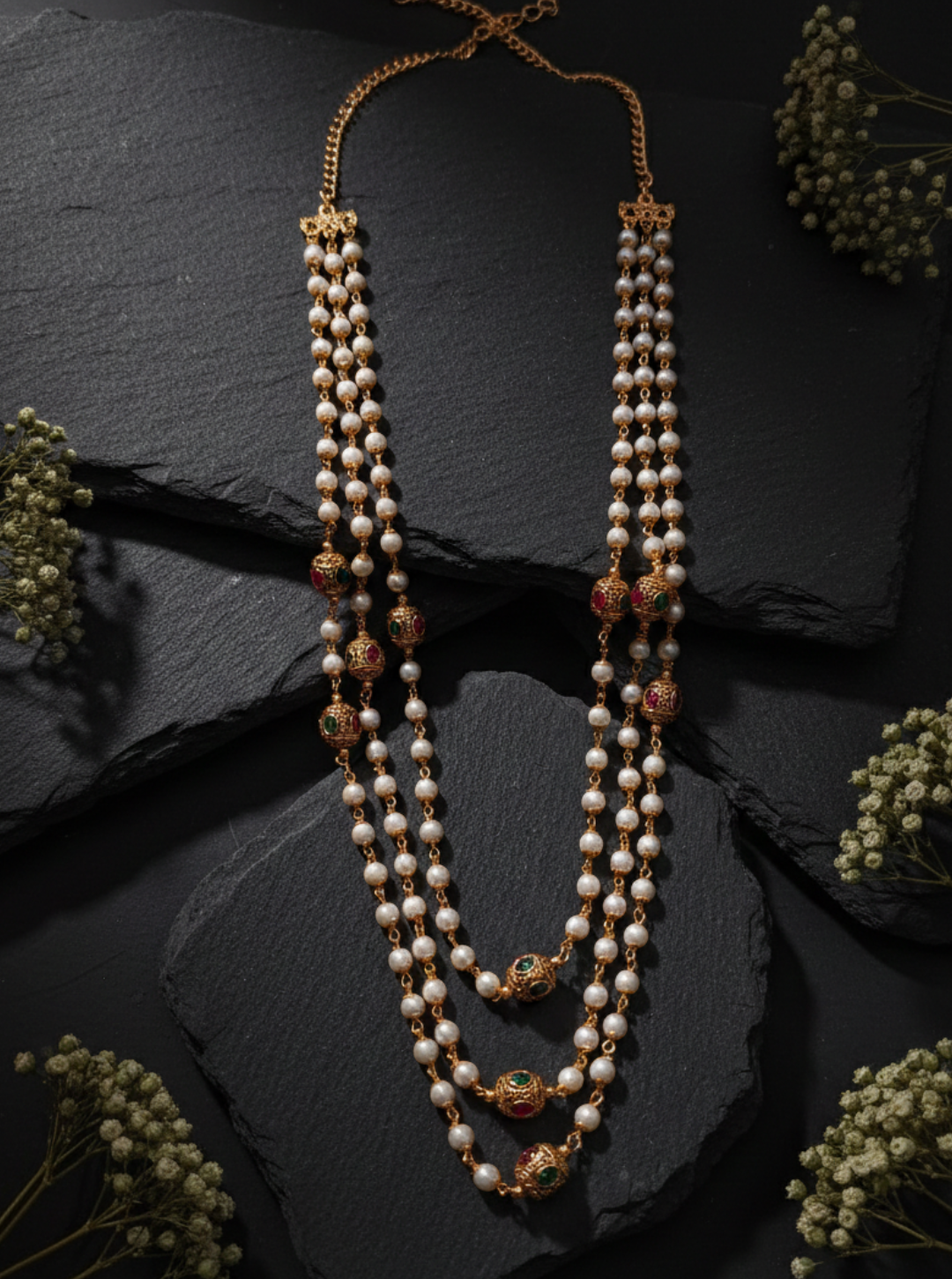 AARADHYA PEARL LAYER NECKLACE
