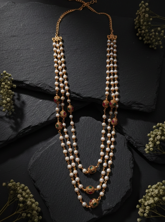 AARADHYA PEARL LAYER NECKLACE