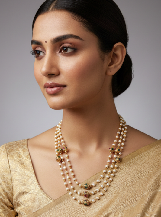 AARADHYA PEARL LAYER NECKLACE