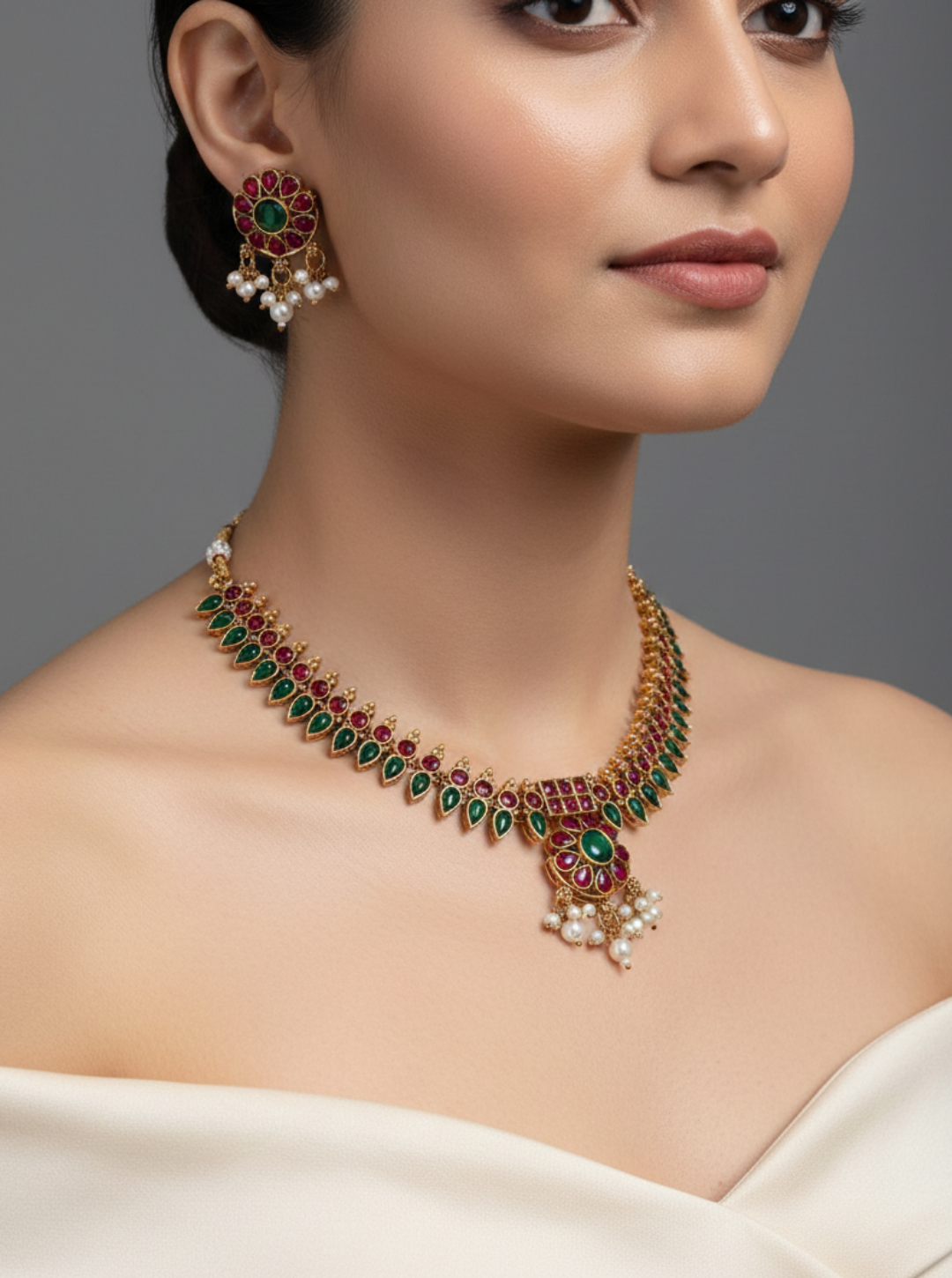 SAANVI BLOOM NECKLACE SET