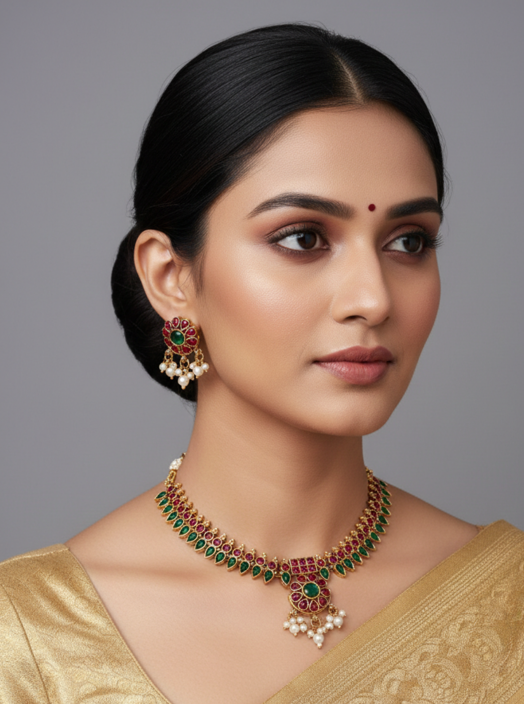 SAANVI BLOOM NECKLACE SET