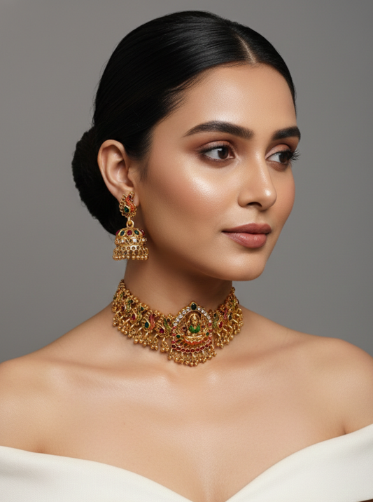 VAISHNAVI TEMPLE PENDANT NECKLACE SET