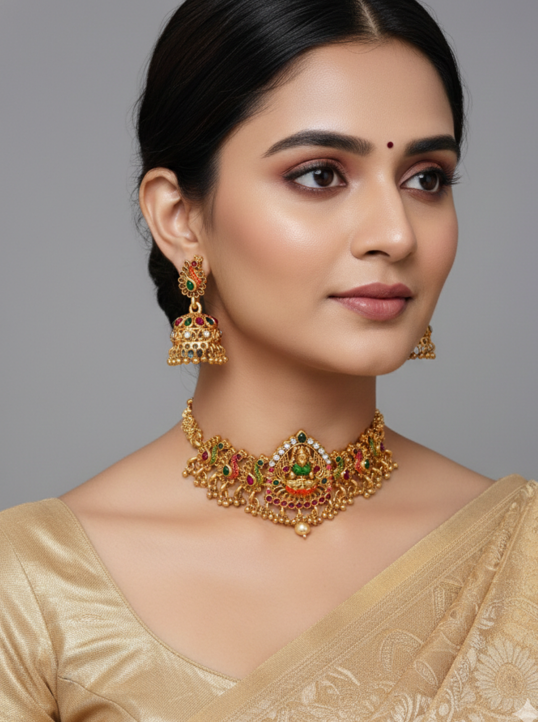 VAISHNAVI TEMPLE PENDANT NECKLACE SET