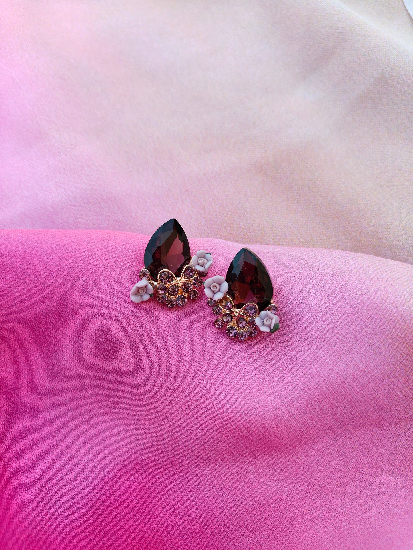 CRIMSON FLORET EARRINGS