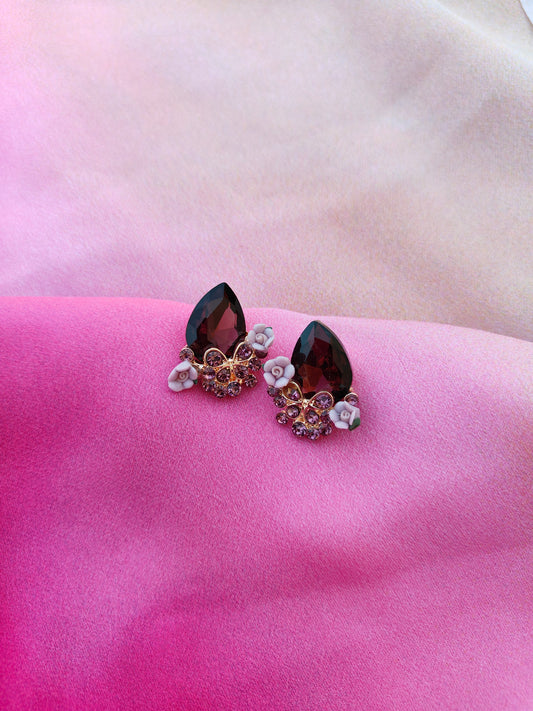 CRIMSON FLORET EARRINGS