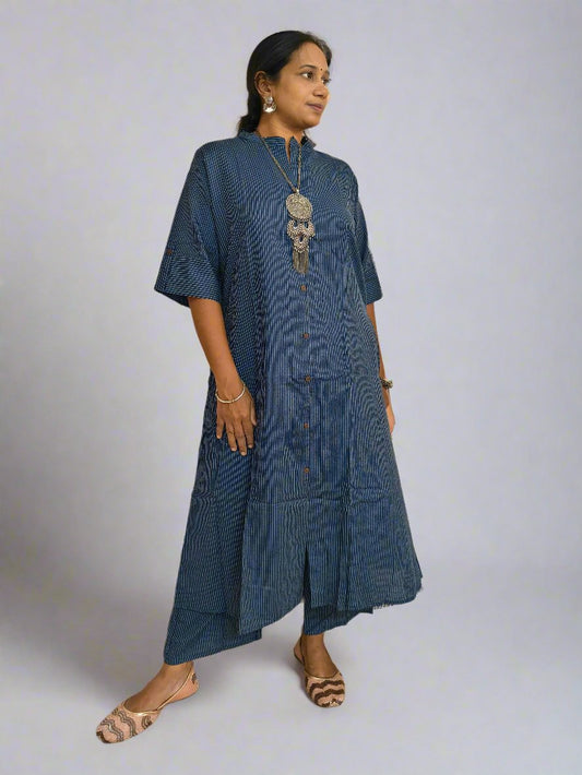 BLUE KURTI PALLAZO SET