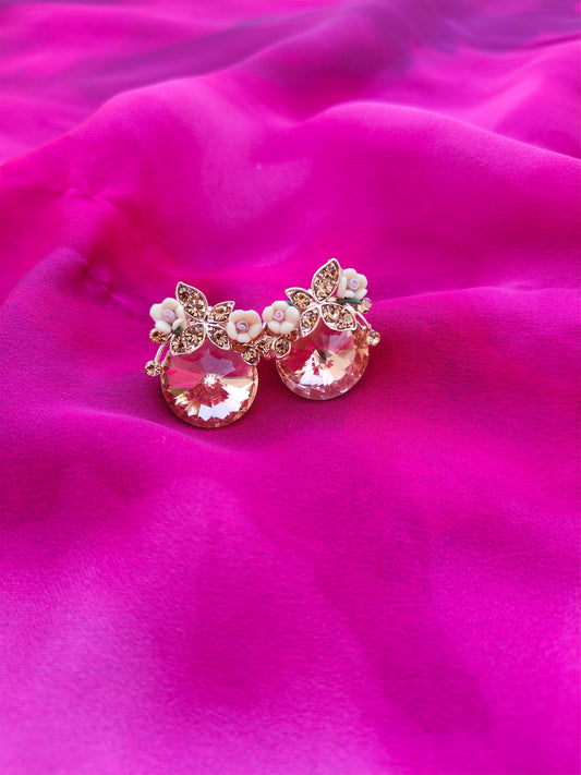 PEACH PETAL BLOOM EARRINGS