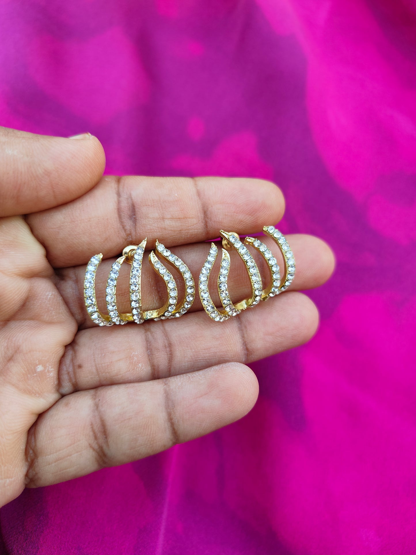 WAVE DIAMOND EARRINGS