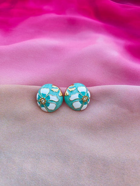 TEAL ELEGANCE EARRINGS