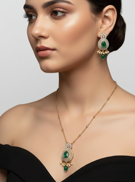 TEAR DROP KUNDAN NECKLACE