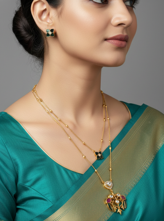 MINIMAL GOLD BEAD NECKLACE