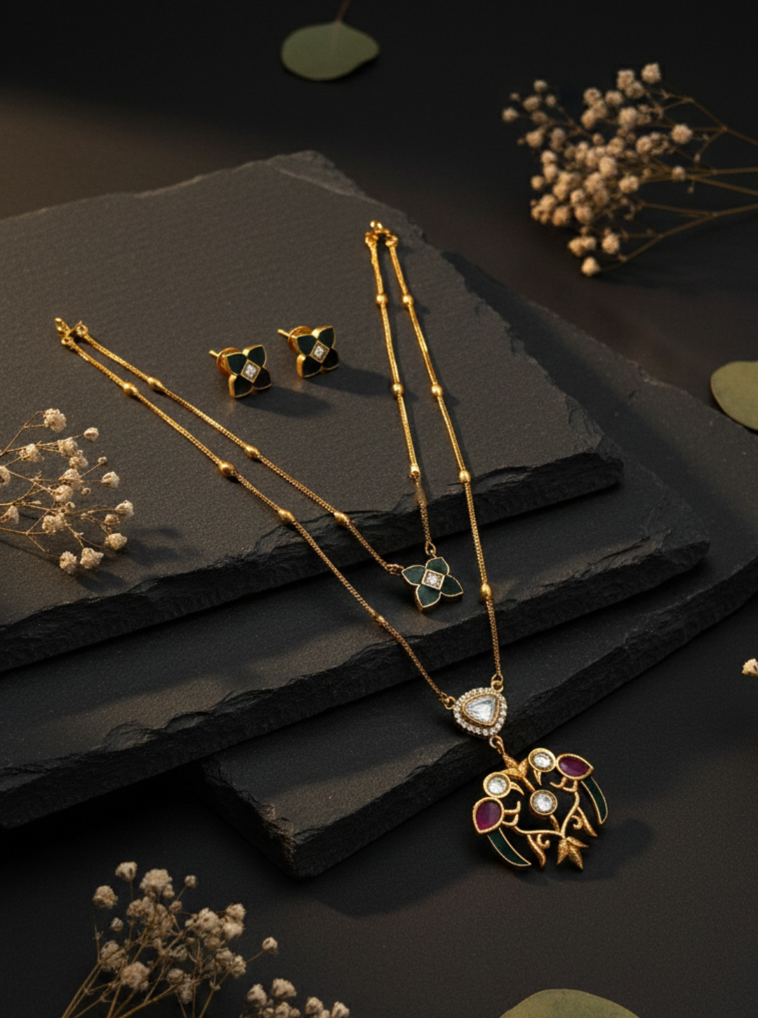 MINIMAL GOLD BEAD NECKLACE