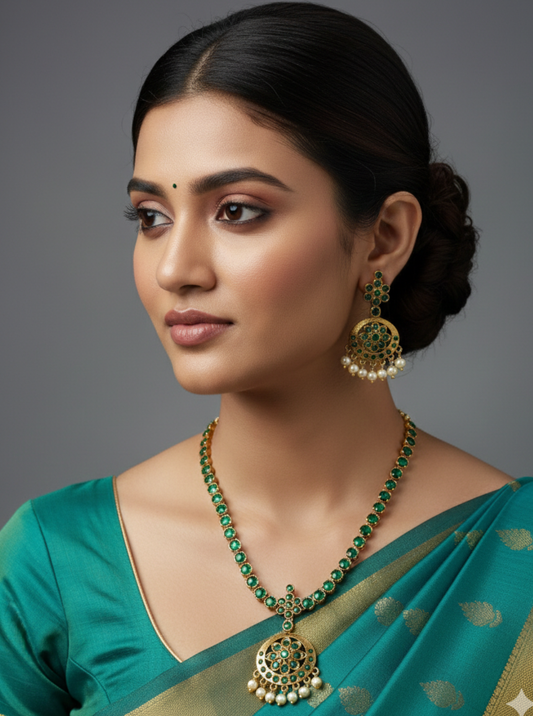 TRADITIONAL RUBY EMERALD NECKLACE