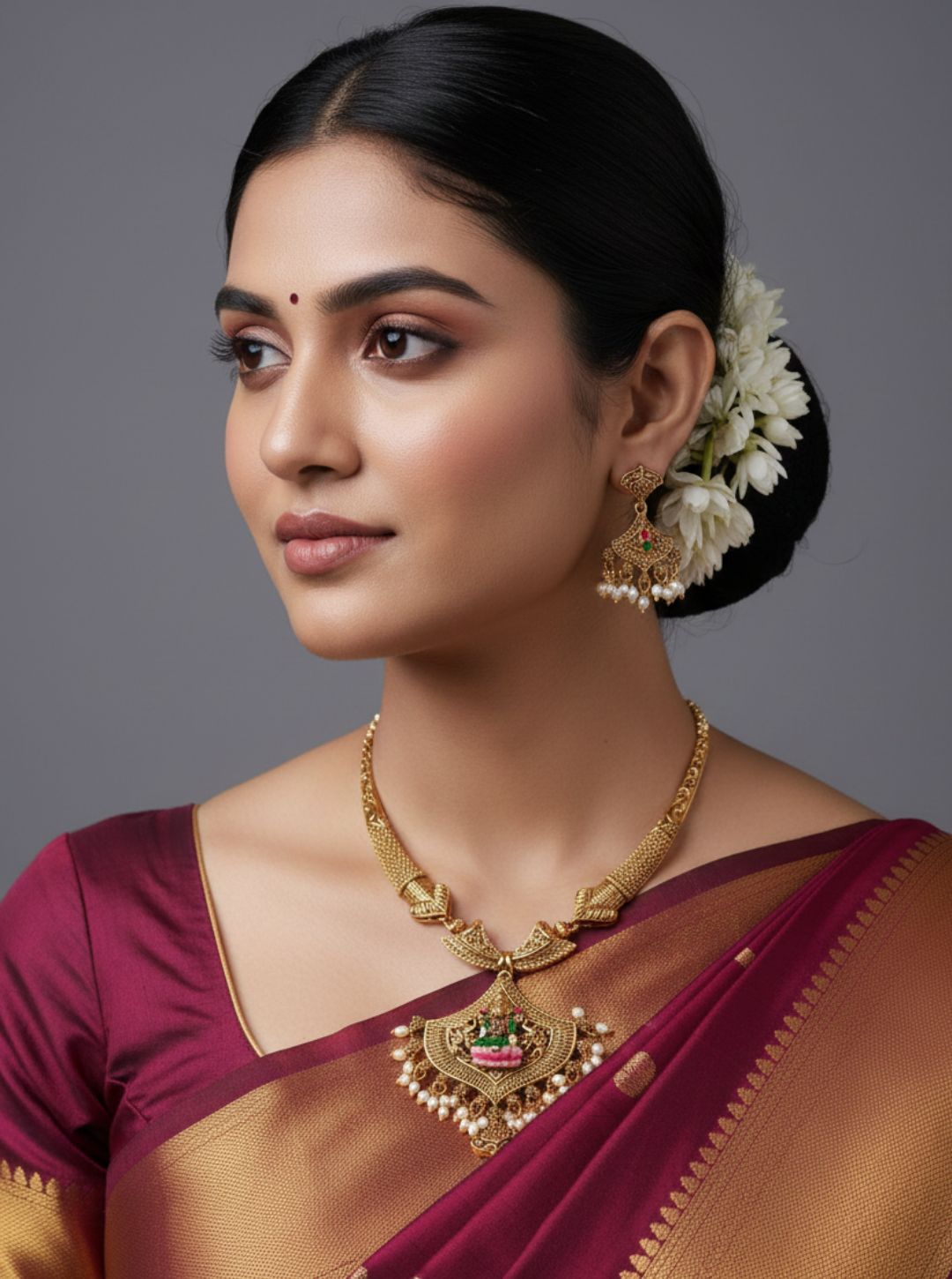 LAKSHMI PEARL DROP NECKLACE