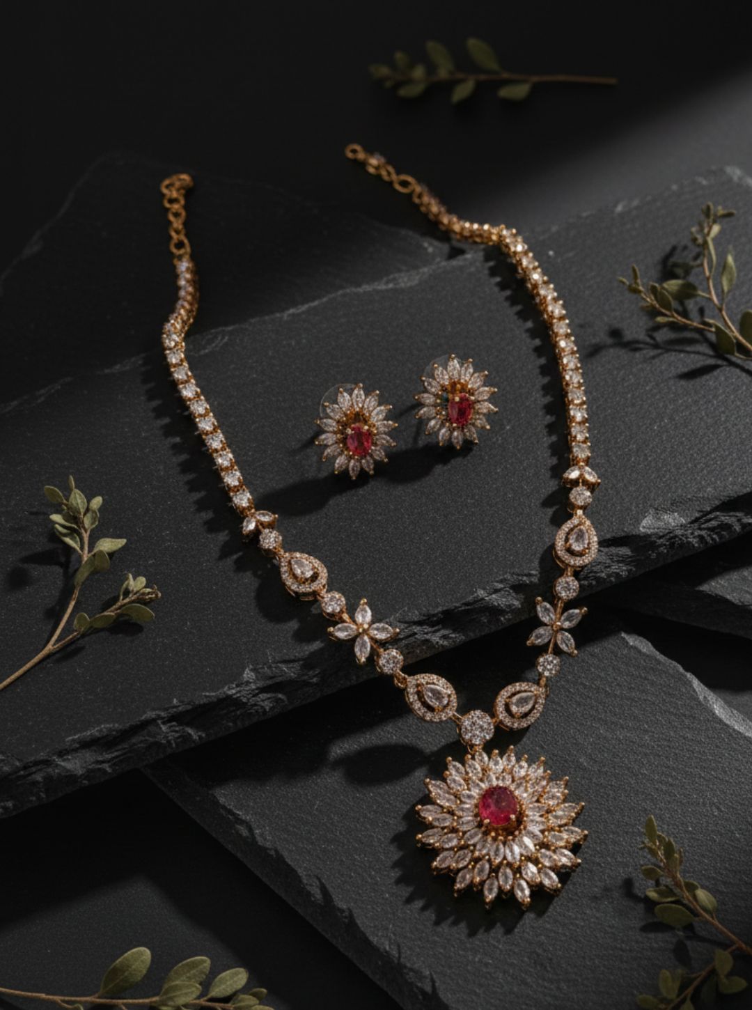 DIAMOND STYLE MULTI-COLOR NECKLACE