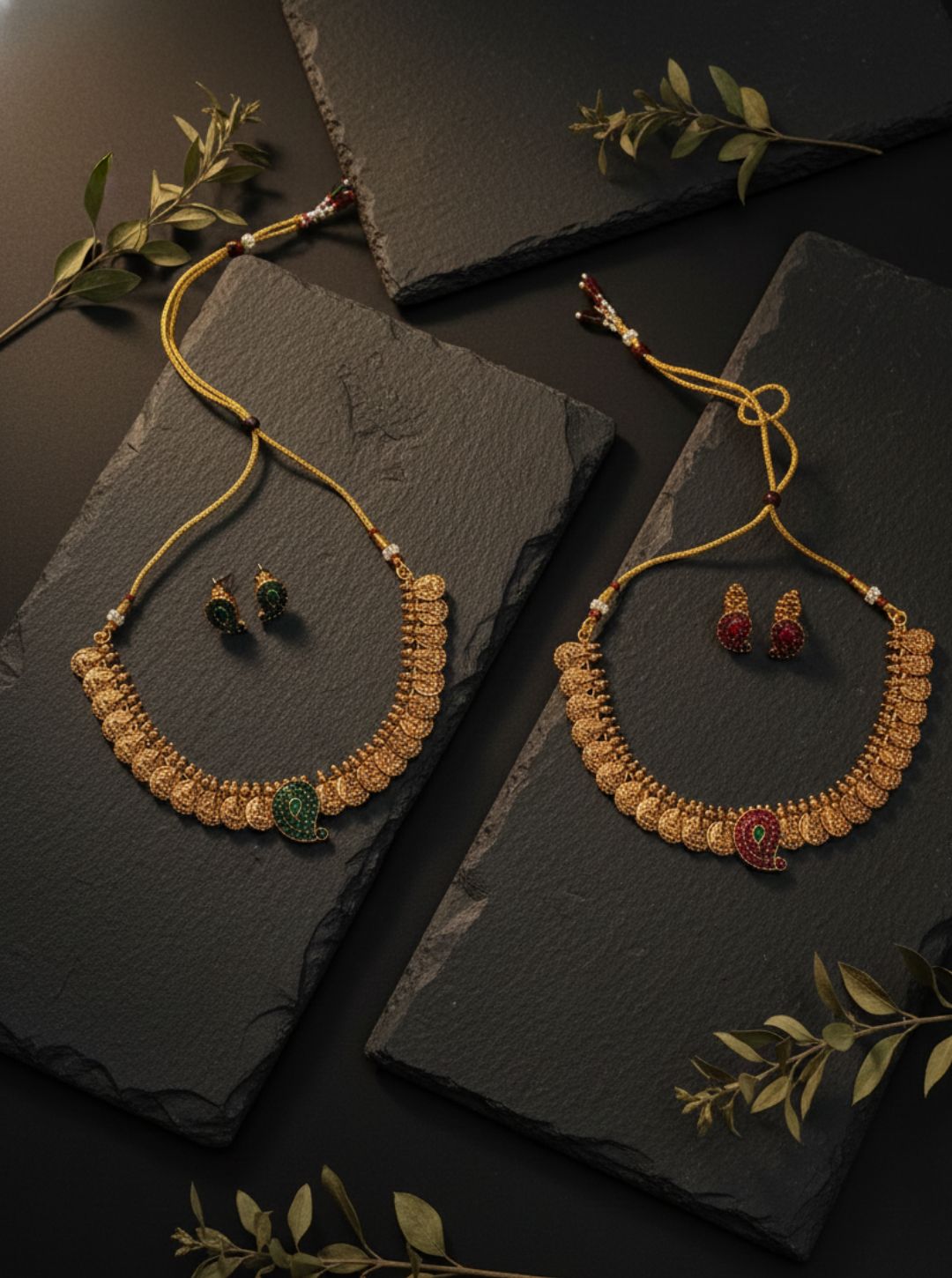 COIN RUBY CHOKER NECKLACE