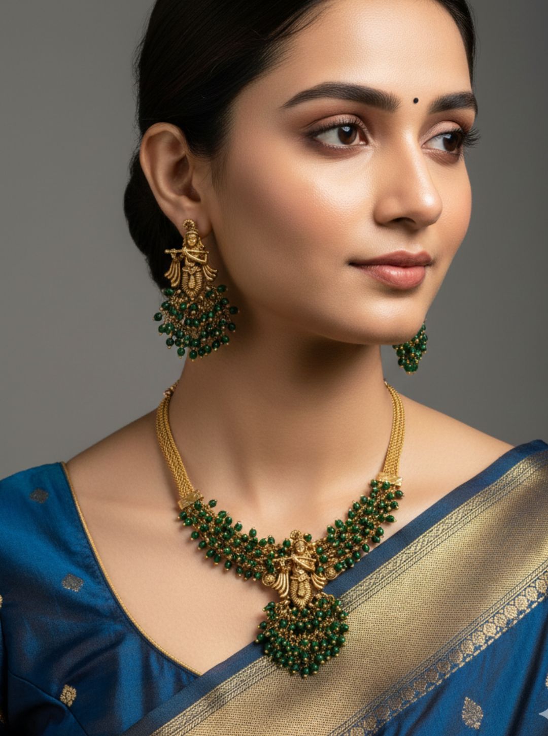 TEMPLE KRISHNA BEAD NECKLACE