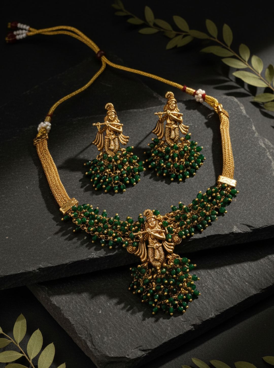 TEMPLE KRISHNA BEAD NECKLACE