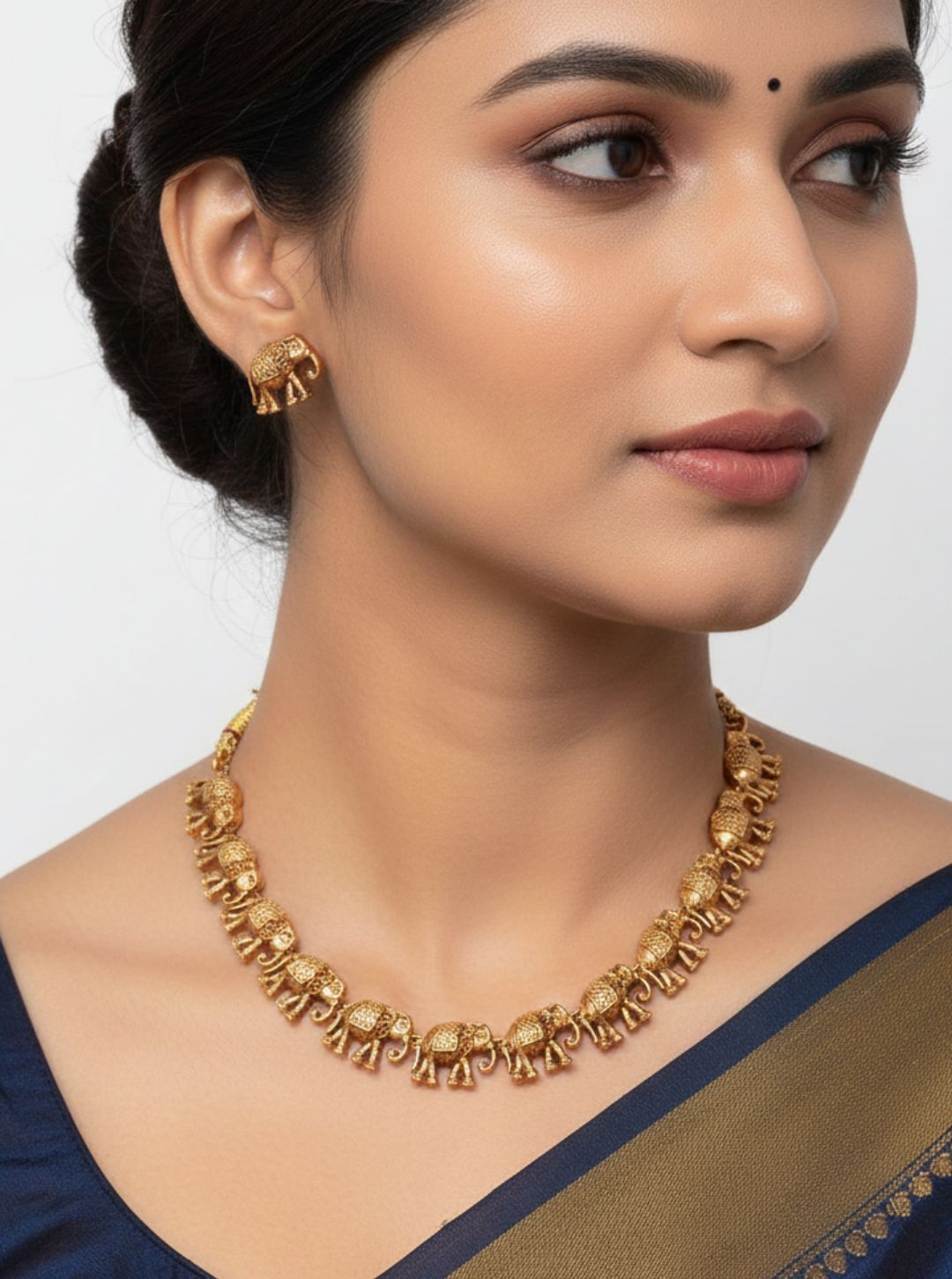 ANTIQUE ELEPHANT TEMPLE NECKLACE