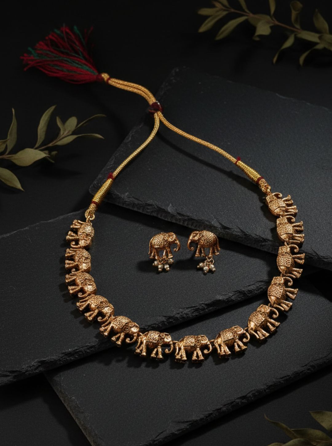 ANTIQUE ELEPHANT TEMPLE NECKLACE