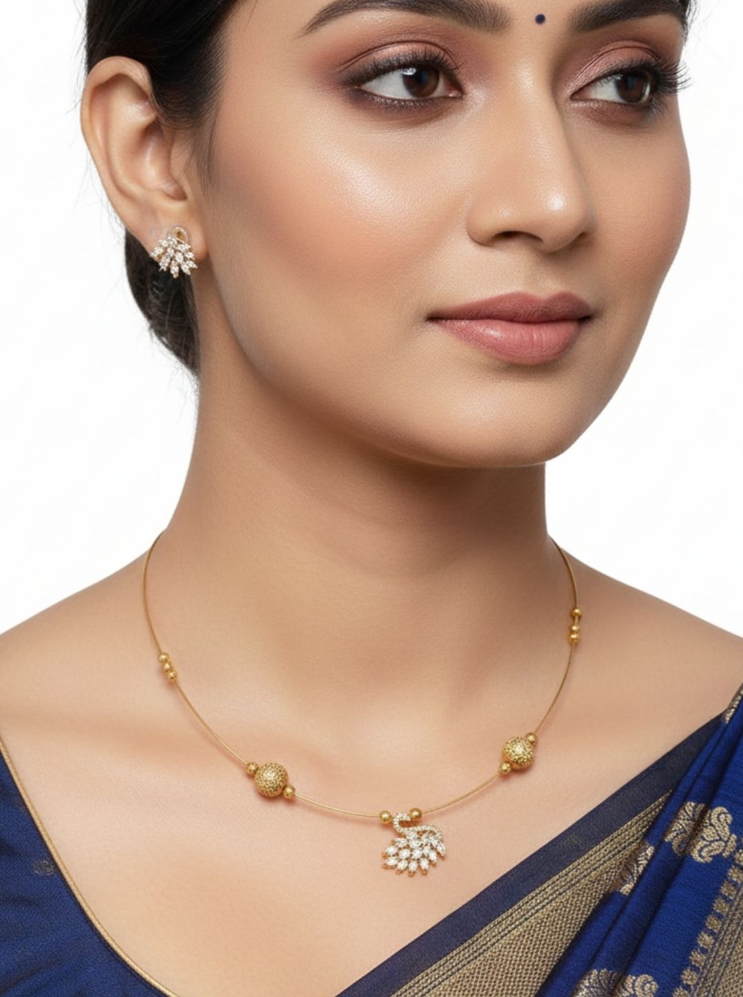 CZ SWAN PENDANT NECKLACE