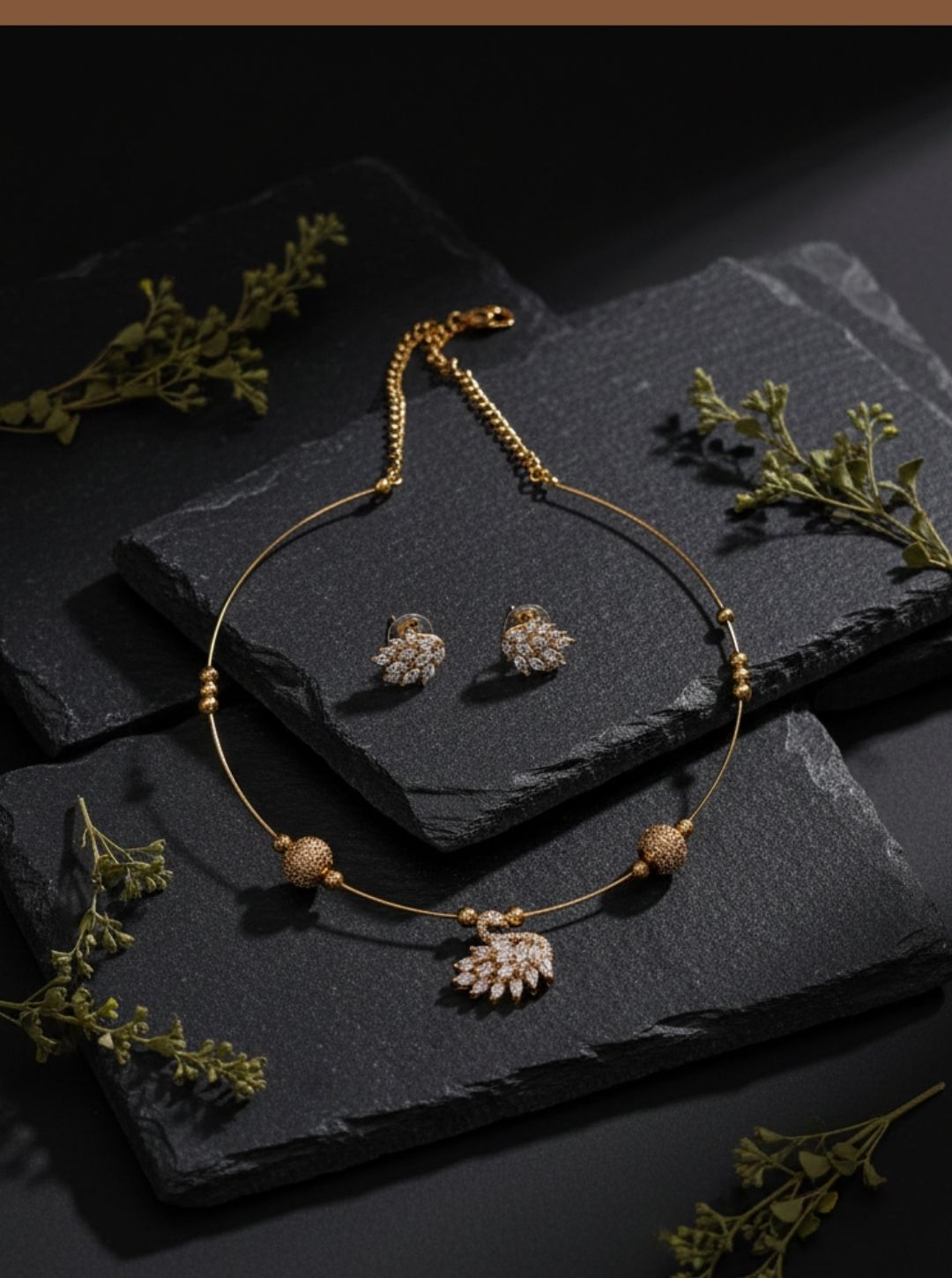 CZ SWAN PENDANT NECKLACE