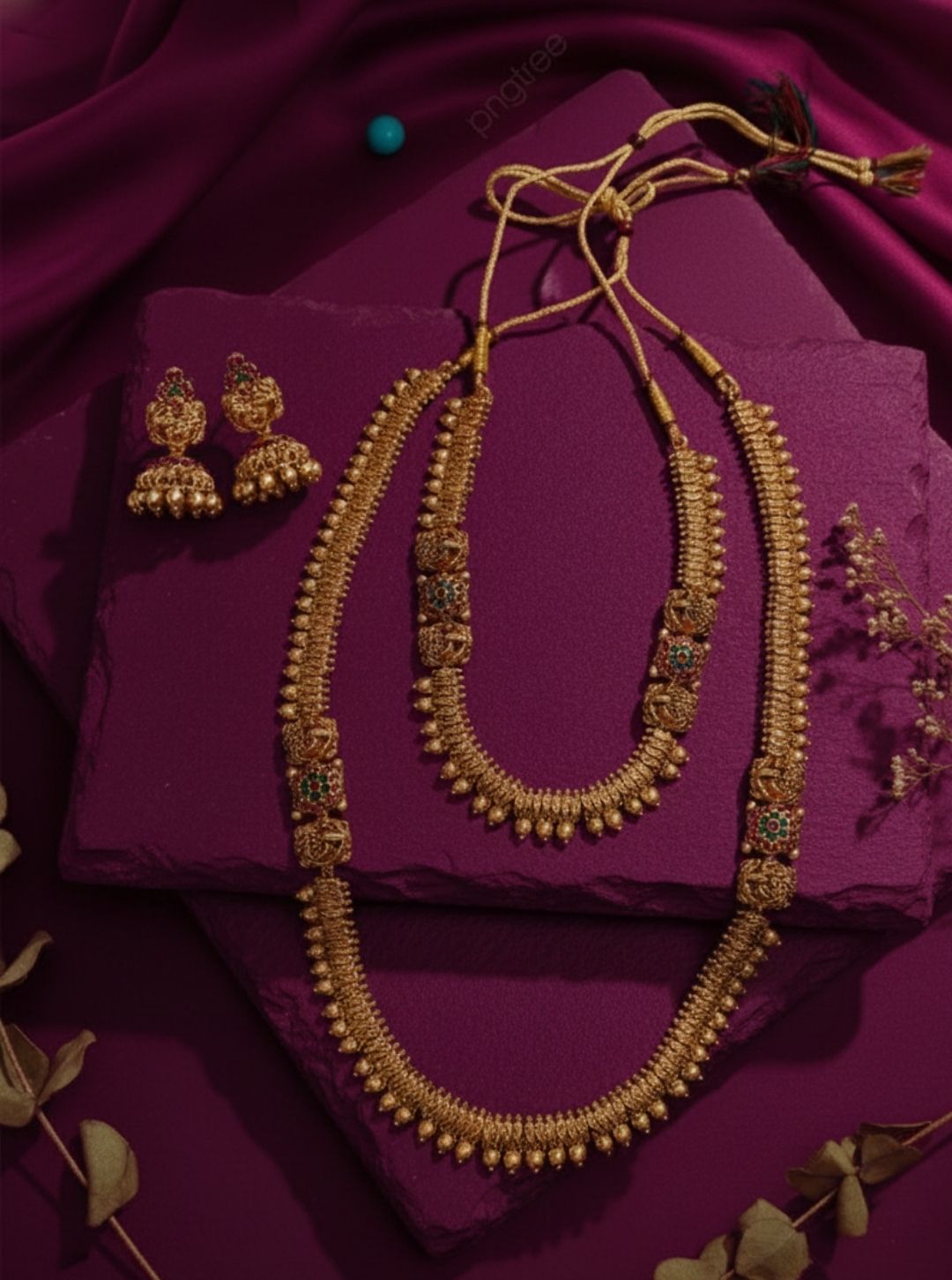 MULTI-LAYER MOTIF TEMPLE NECKLACE