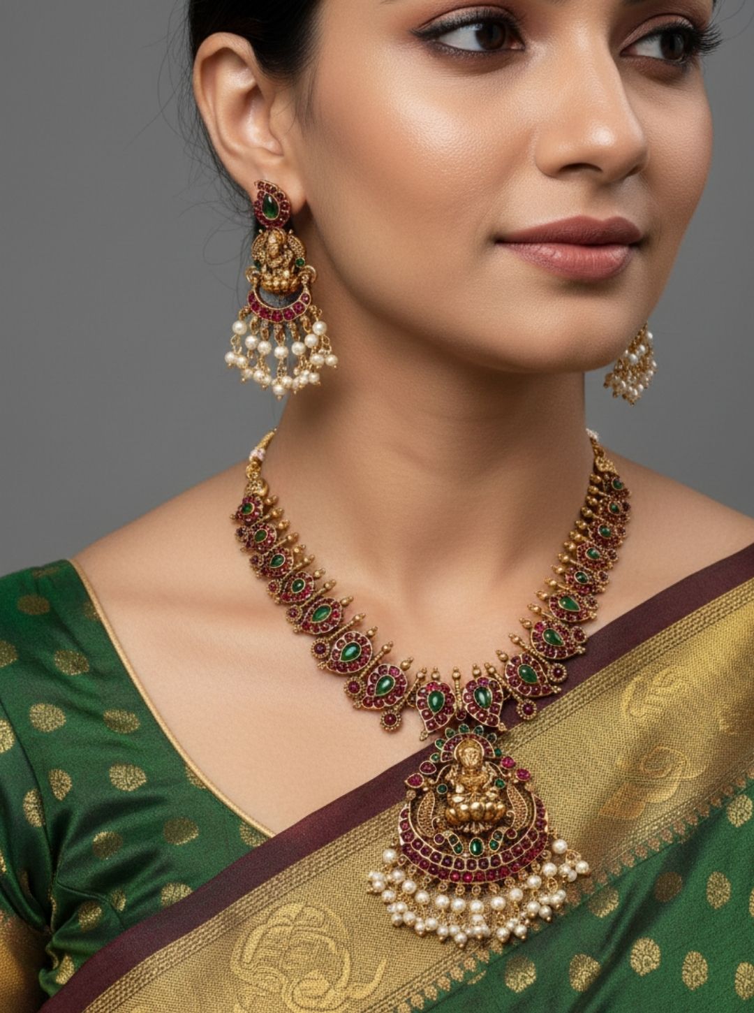 LAKSHMI DEVI GRAND TEMPLE NECKLACE