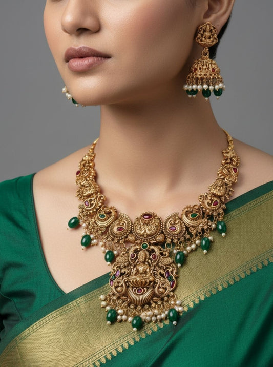 GRAND LAKSHMI TEMPLE NECKLACE