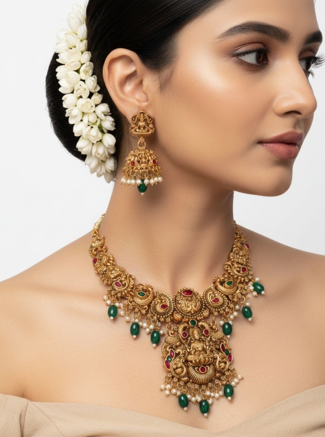 GRAND LAKSHMI TEMPLE NECKLACE