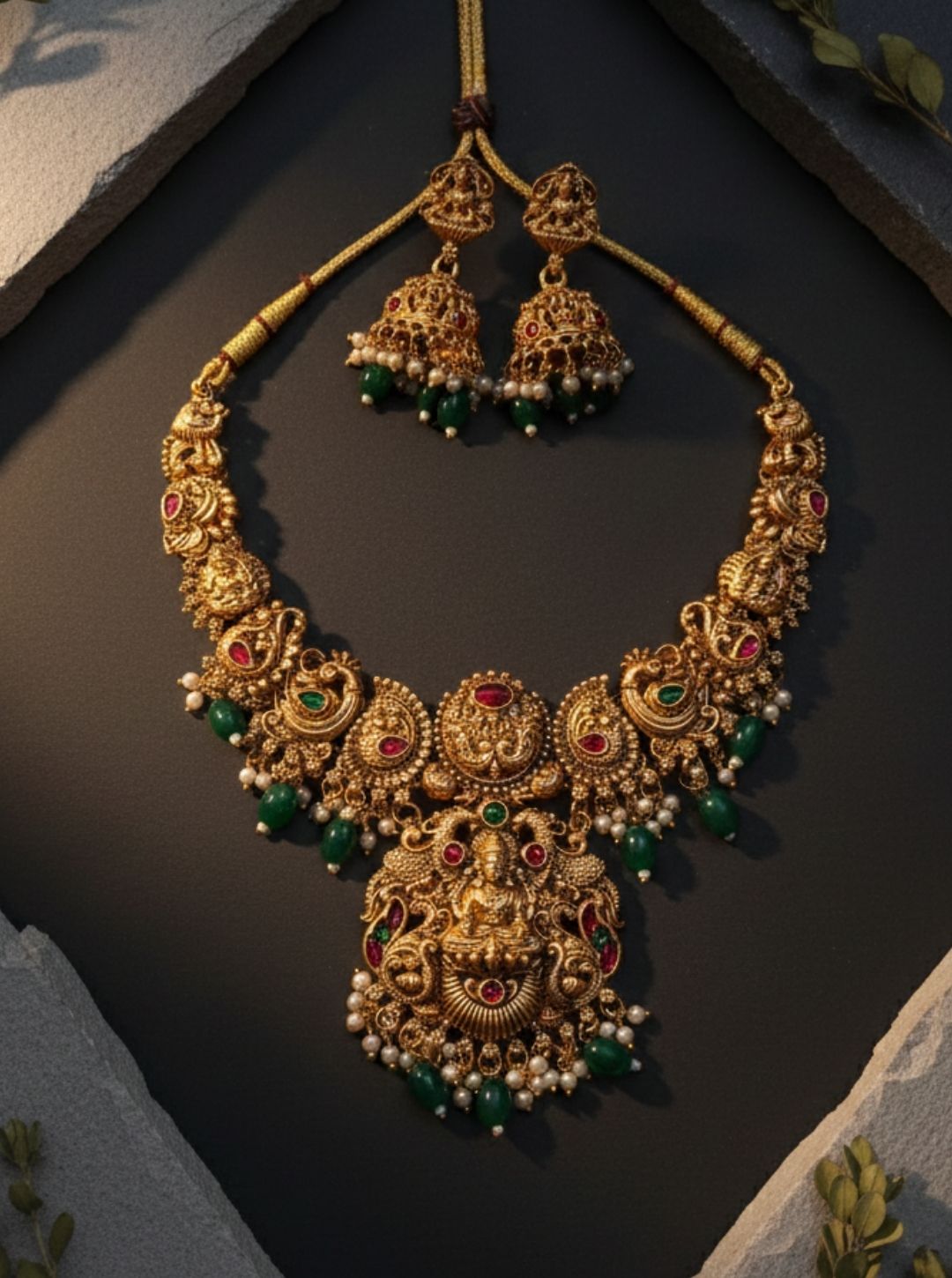 GRAND LAKSHMI TEMPLE NECKLACE