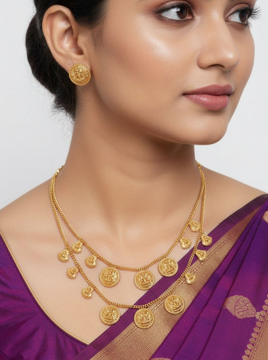 ANTIQUE COIN TEMPLE NECKLACE