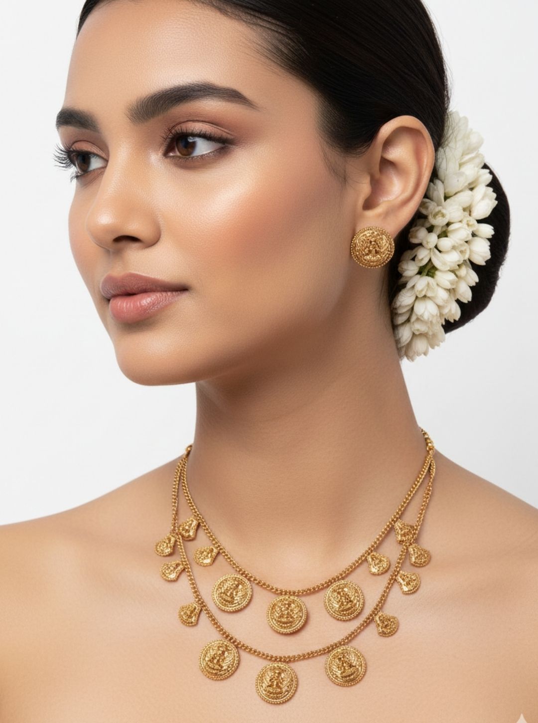 ANTIQUE COIN TEMPLE NECKLACE